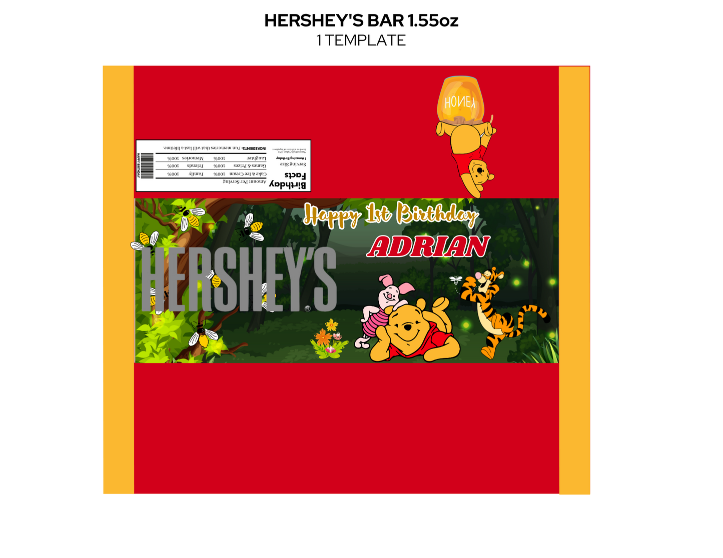 Party Favors - Candy Bars (Unfilled) - Regular Size