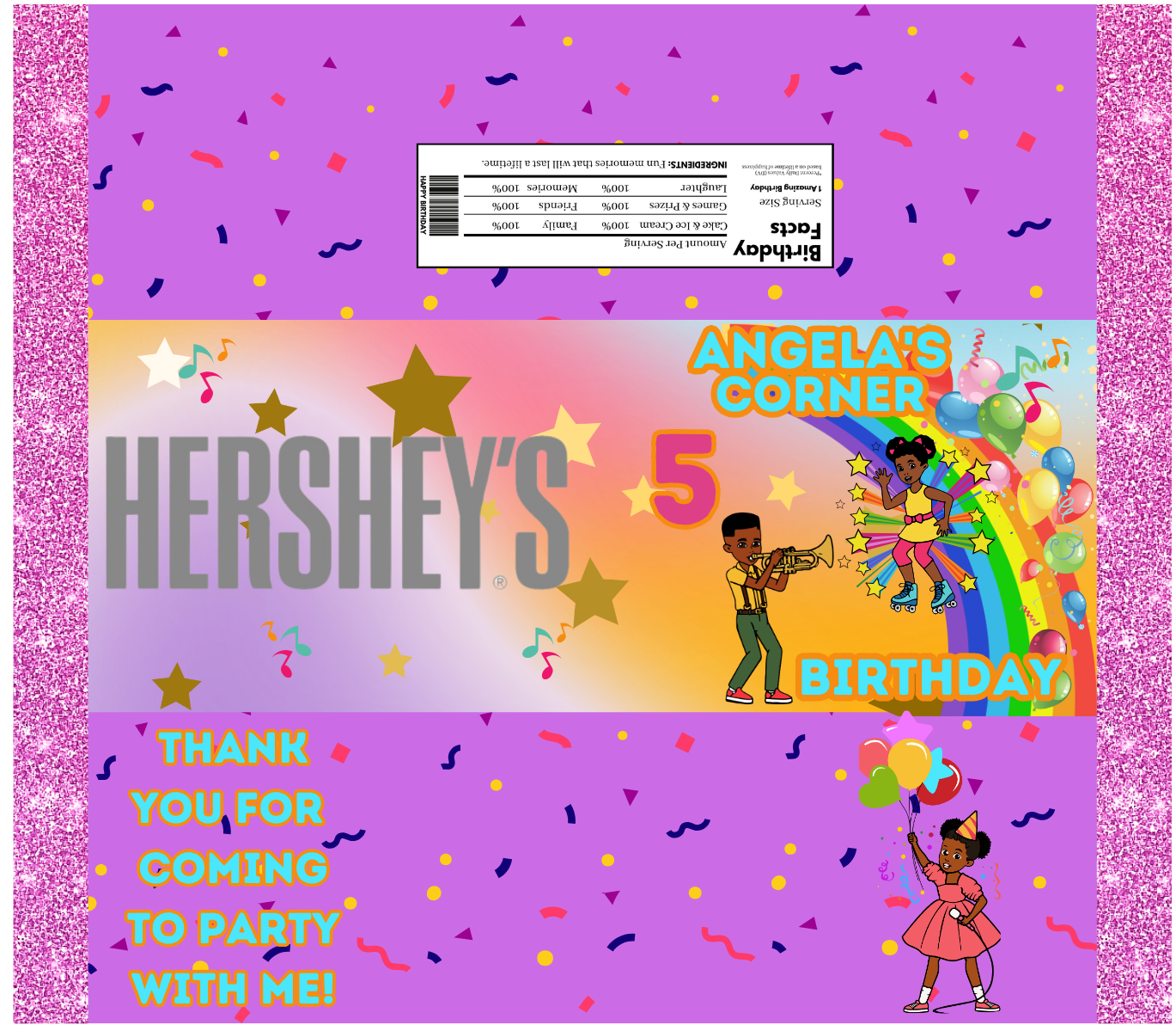 Party Favors - Candy Bars (Unfilled) - Regular Size