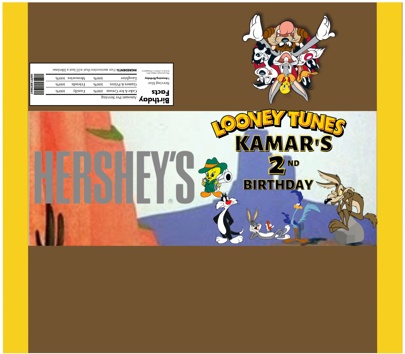 Party Favors - Candy Bars (Unfilled) - Regular Size