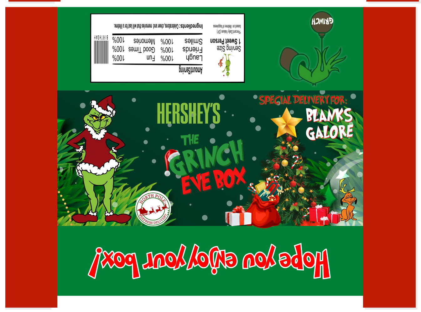 Party Favors - Candy Bars (Unfilled) - Regular Size